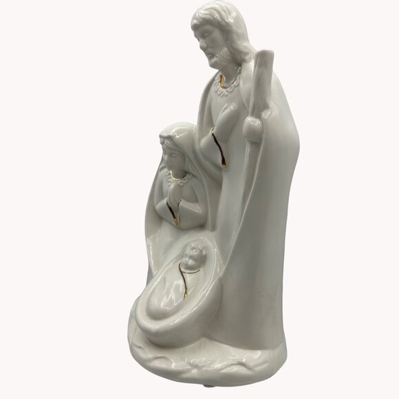 Holy Family Ceramic Nativity Scene Figurine One Piece Religious Jesus 10 inches - Picture 9 of 15
